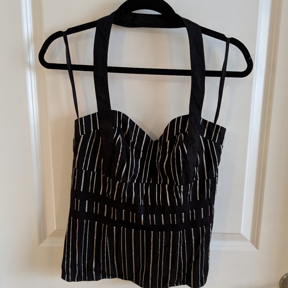 Arden B structured stripe halter